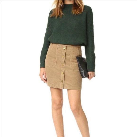 TORY BURCH Lucitano Corduroy Skirt in Beach Wood - Picture 3 of 11